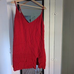 Reformation Marlowe Dress Cherry Red XL